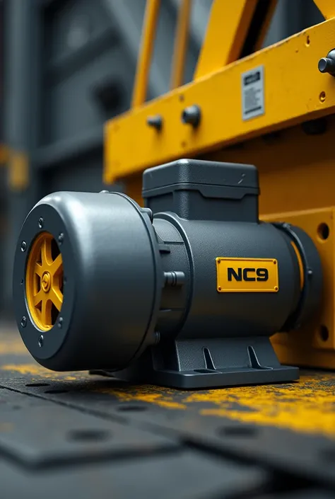 Create a brand with NC9 motors in grey and bull yellow colors


