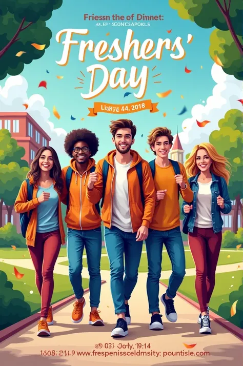 Freshersday poster template for my college 

