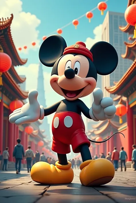 Mickey mouse in bejing