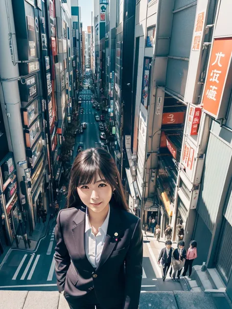 ((Japanese people:1.4)). from above. (downtown:1.4). (city:1.3). (sunny:1.1). (bowing:1.4). (masterpiece), (suit:1.2). scenery,Businessman, Japanese. (building:1.2), polite (person), (masterpiece, best quality), (absurdres absolutely resolution), (8k), (de...