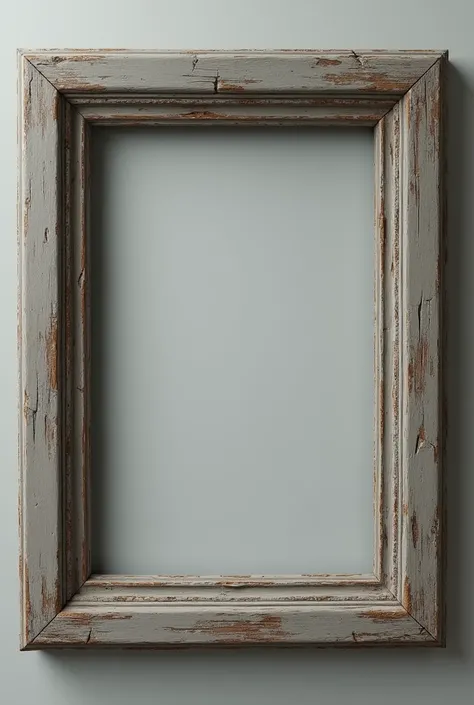 create a 3D picture frame for me, inside grey, the frame should be old, 17th century