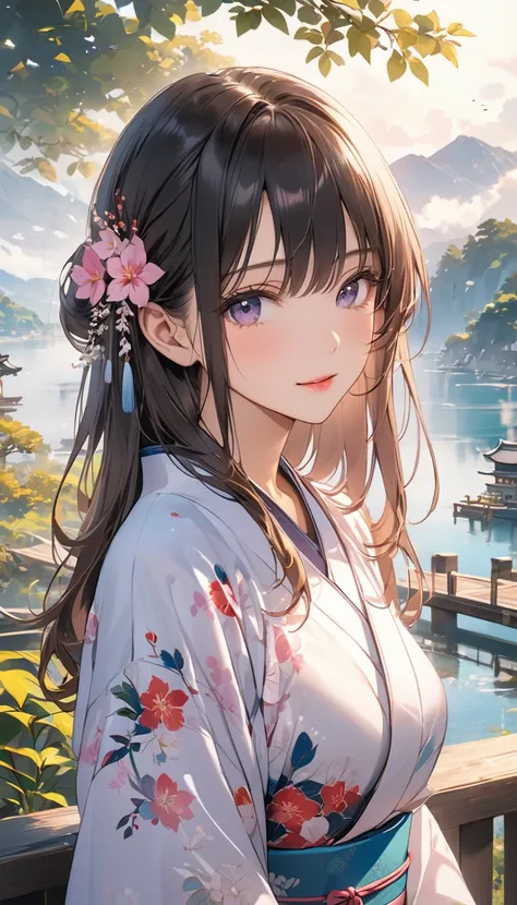 (Highest quality, 4K, 8k, High resolution, masterpiece:1.2), Very detailed, Picturesque, Anime style photo, Photo Anime:1.37)、A beautiful Japanese woman