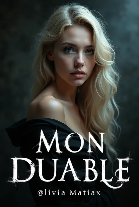 An image of a dark romance cover written mon duable large and @liviamatiasx small below. With a blonde on the back