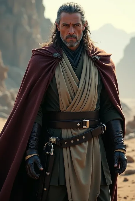 Aragorn as a Jedi, imposing, full_body 