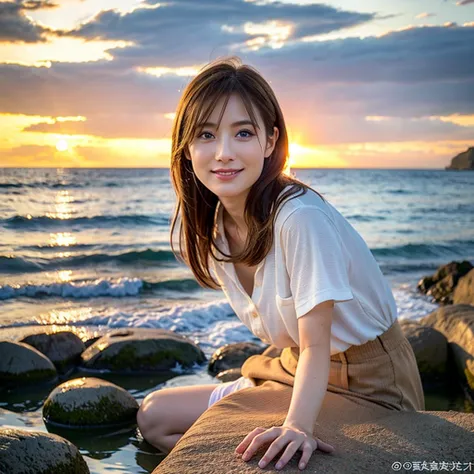 (Realistic, 超Realistic:1.4), 16K HDR, High resolution,Brown short hair,The best smile、Japanese Actress,so beautiful(It looks like the real thing),Short sleeve dress,Whiskey Bottle、The Macallan、Johnnie Walker、、Old Parr、whiskey、Suntory、nick、Slim couple、Model...