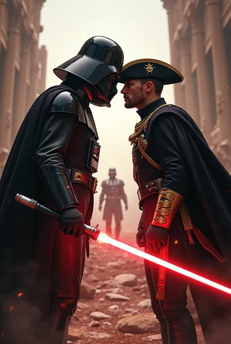 Napoleon Butting Heads against Darth Vader