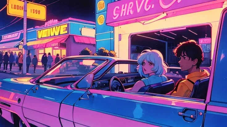 Neon Town　Drive with friends　1980s