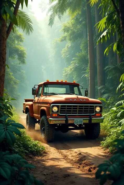 canadian truck in jungle brown