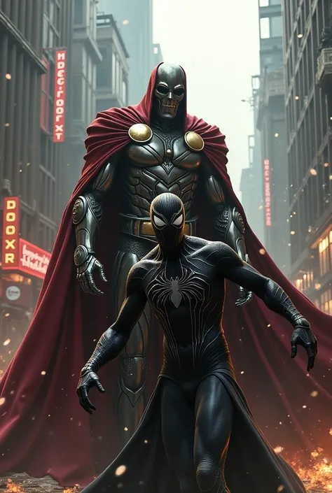 Doctor doom vs black spider man

