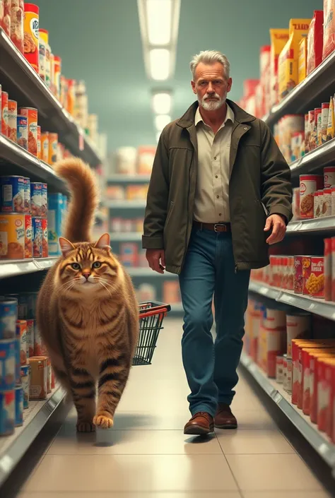 Scene 2: The Plot Thickens

As Mr. Jenkins strolls toward the pet food aisle, his mind is elsewhere, unaware that Whiskers has quietly descended from his perch. The large tabby saunters toward him, his padded paws barely making a sound. He pauses, waiting ...