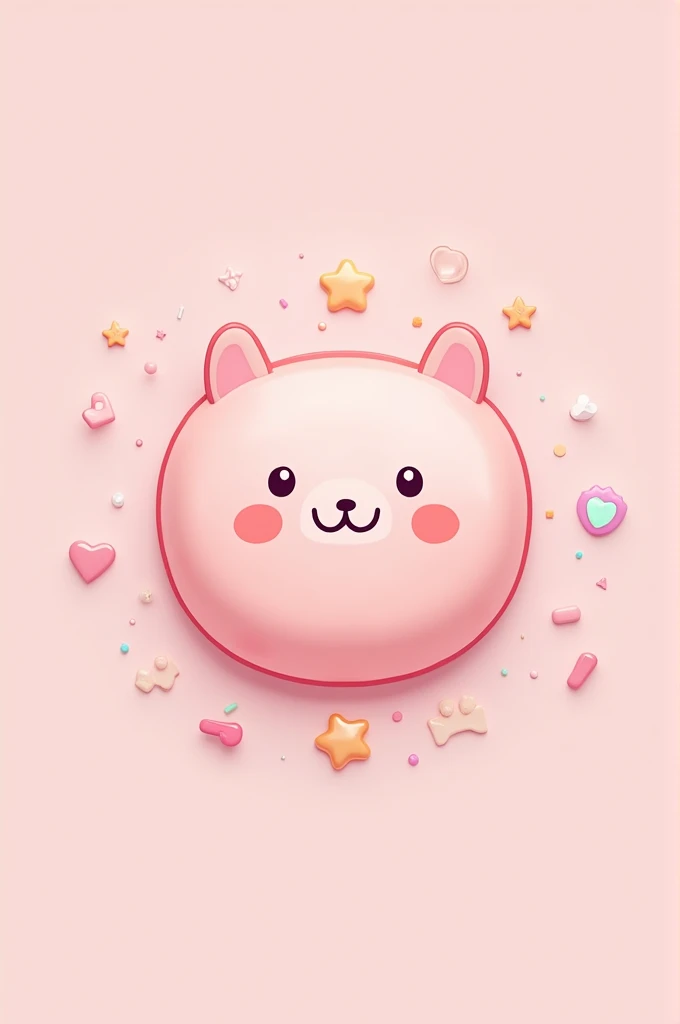 Create me a cute pink badge