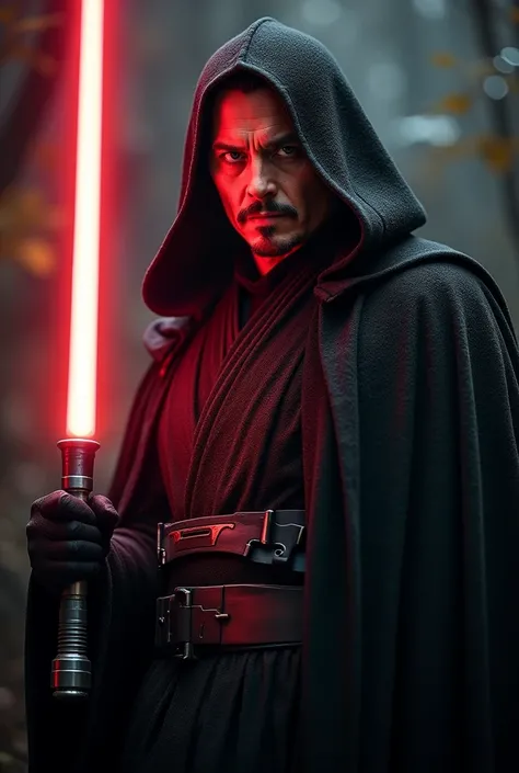 Johnny Depp as a Sith, front_view, imposing, run away