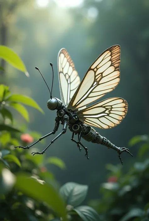 Butterfly with wings ai robotics  flying  beautiful 