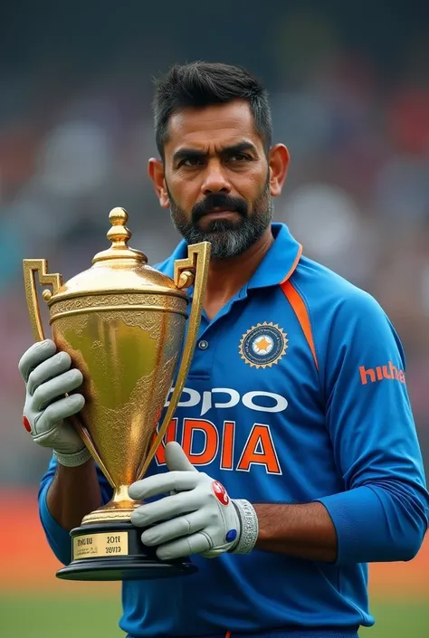 Ms dhoni with world cup