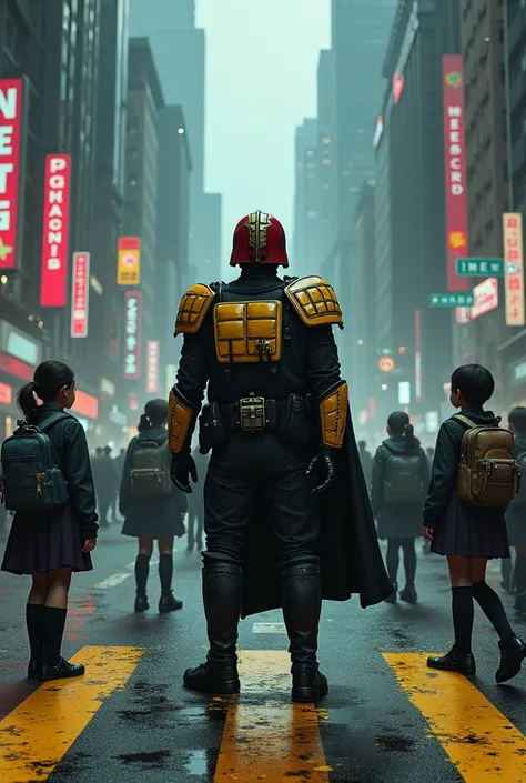 Judge Dredd school cross walk attendant 