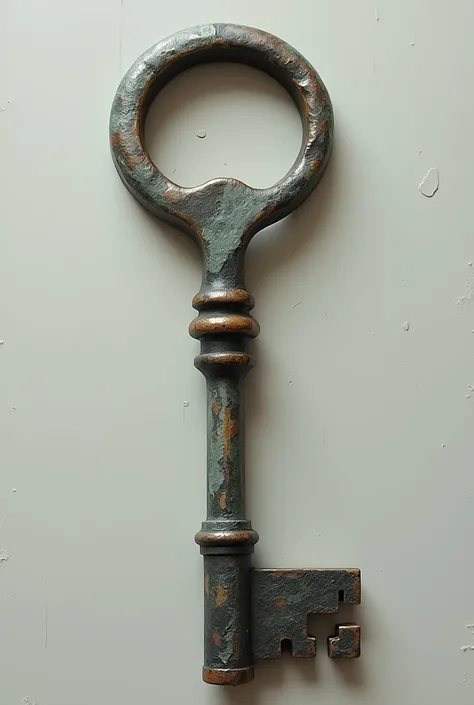 I want an old key, long that was bent twice and now it is no longer a straight key, it is a U-shaped key because it was bent and where the handle is parallel to it is the final part of the key. The KEY MUST BE BENT 