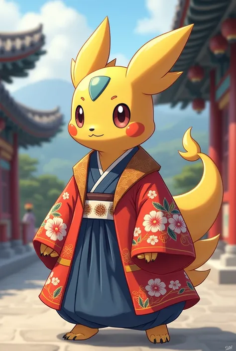 Pokémon Gorapaduk wearing Hanbok