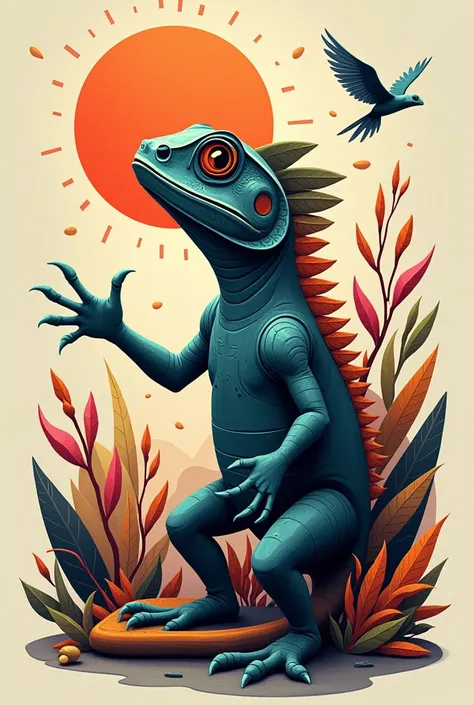 Abstract Iguana