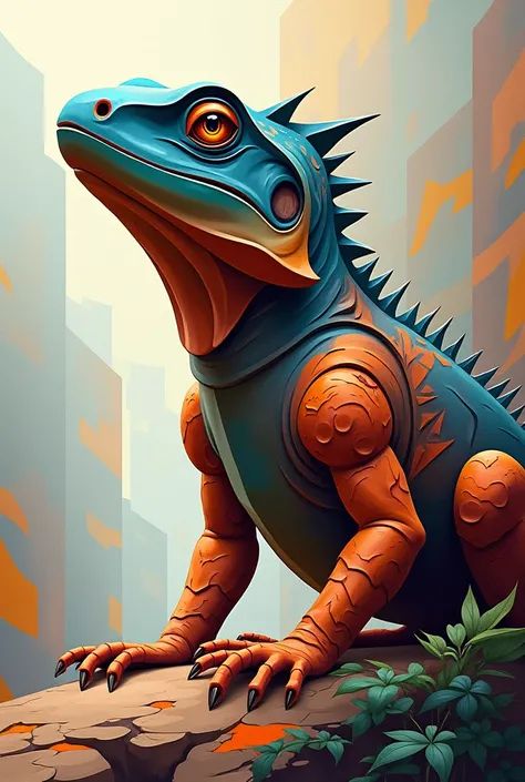 Abstract Iguana