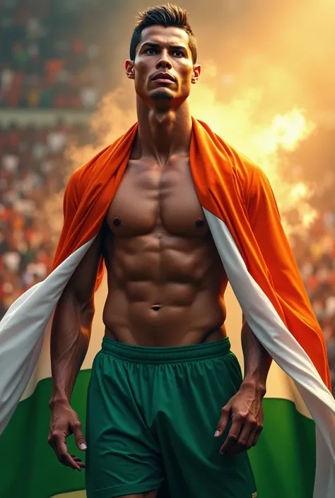 Ronaldo with indian flag