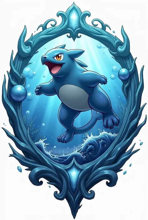 Peux-tu créé un badge pokemon darène de type eau

