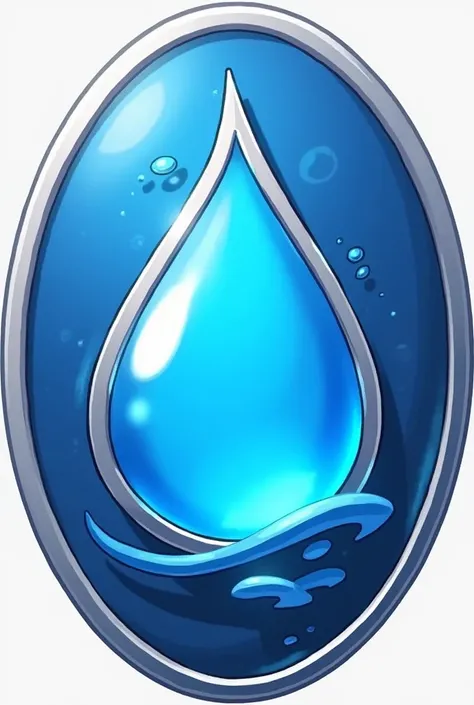 Peux-tu créé un petit badge pokemon darène de type eau

