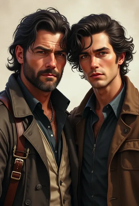 Arthur Morgan with a 20-year-old man with dark hair and wavy hair in a selfie