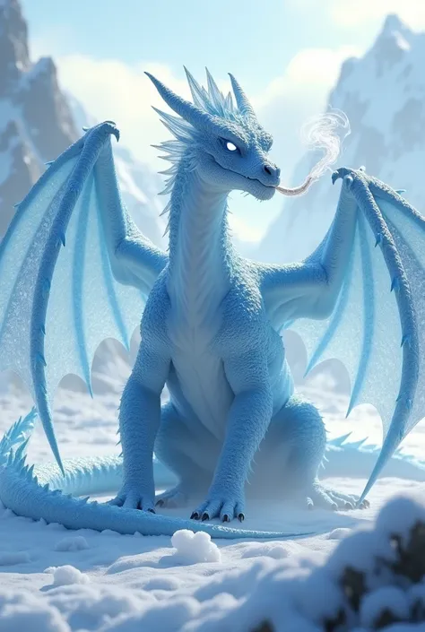 Le monstre ICE dragon qui est en train de vaper