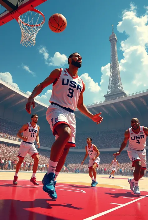 Usa basketball team in paris Olympic 