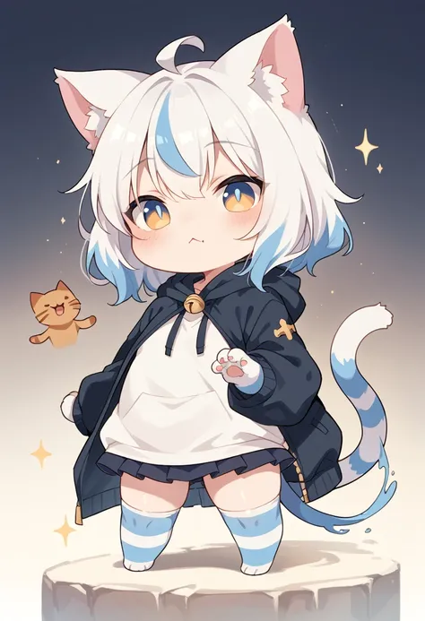 creature and personification,little cat girl,chibi,NSFW