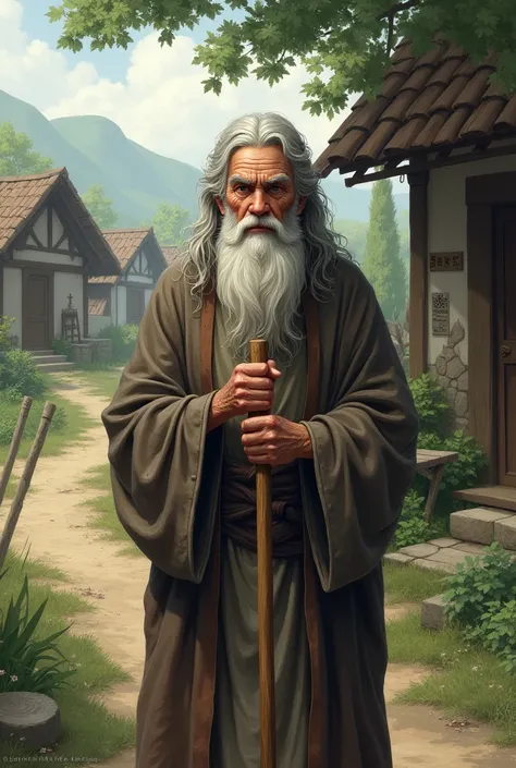 A old Yagman living in the village look 