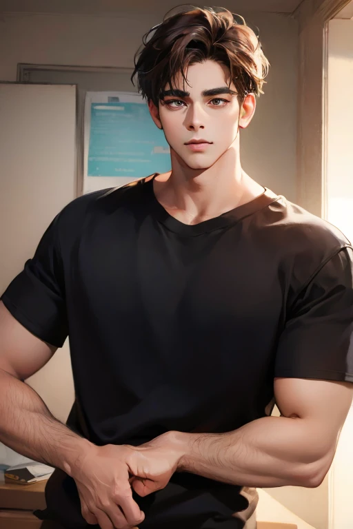 (Best quality,4K,8K,a high resolution,masterpiece:1.2),ultra detailed,(realistic,photorealistic,photo-realistic:1.37),3 man,Beautiful anime,portraits,strong,masculine,dark hair,Sharp jawline,Mesmerizing eyes,Perfectly styled hair,confident expression,brigh...