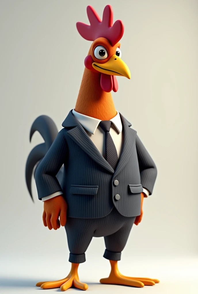 Hen who were coat pant look like cute geanltmen businessman 3d