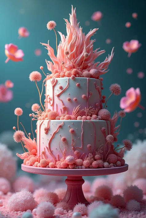 /imagine a surreal cake with a name Kiranpreet Kaur 
