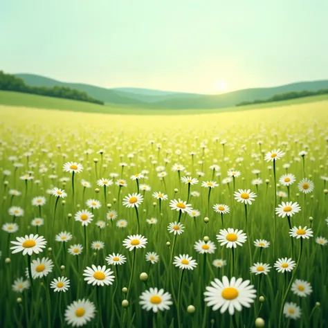 Beautiful field meadow flowers chamomile