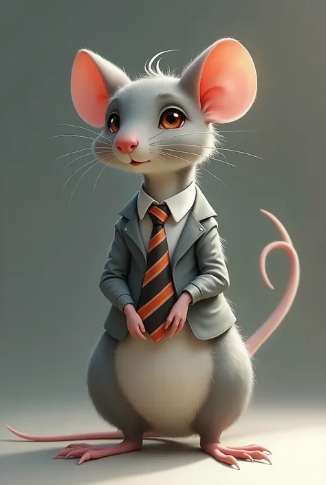 a rat in a rat tie. 