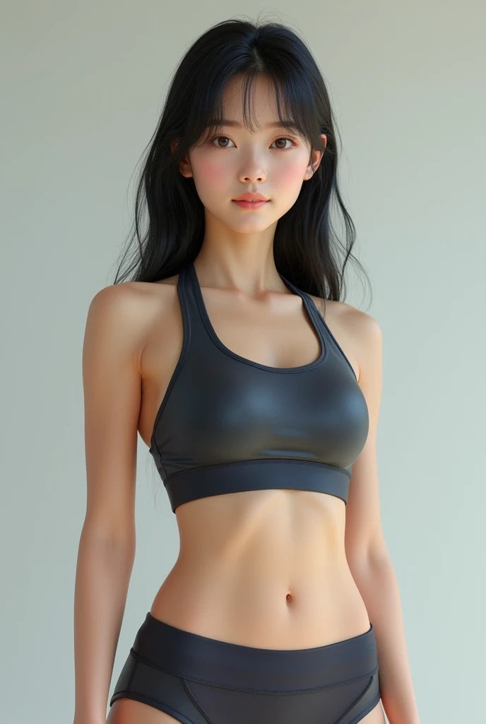 (photorealism:1.2), beautiful japanese teenage girl in sport clothing