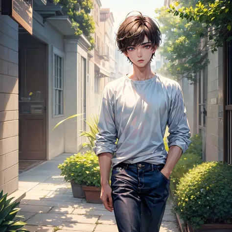 (1boy, solo:1.5), (mature), muscular, red lip, streight hair, eyelash, eyebrow, wide narrow eye, eagle_eyed, (beautiful androgynous boy, delicate androgynous boy, girly handsome young guy, anime handsome young boy, twinky handsome young boy:1.3), (skintigh...