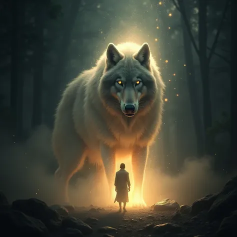 Find your soul mate、Getting lost and arriving、From the darkness comes light、Big silver wolf、Get close、Sparkle Effect, Lens Flare, Particles of light、aura