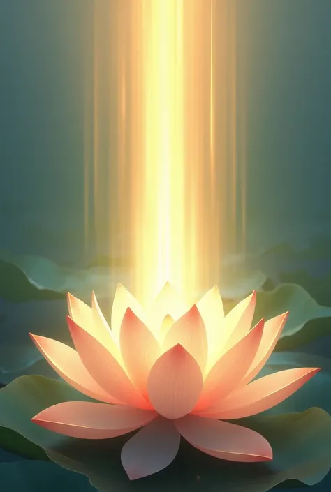 (make a lotus flower with light. Beautiful and nice illustration. Give the bright rays that radiate from the lotus flower Make it a painting
