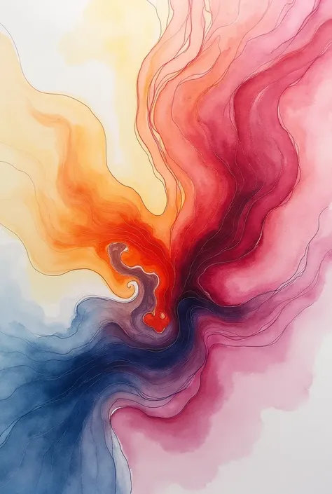 Painting with quadratic function watercolor technique 