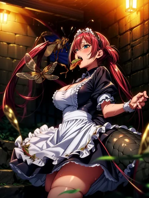 tabletop, best quality, air live 4,  thighs, thighs, thighs, black thighs, thighs, thighs, apron, absolute territory, maid, maid...