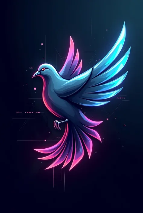 Gamer style dove logo