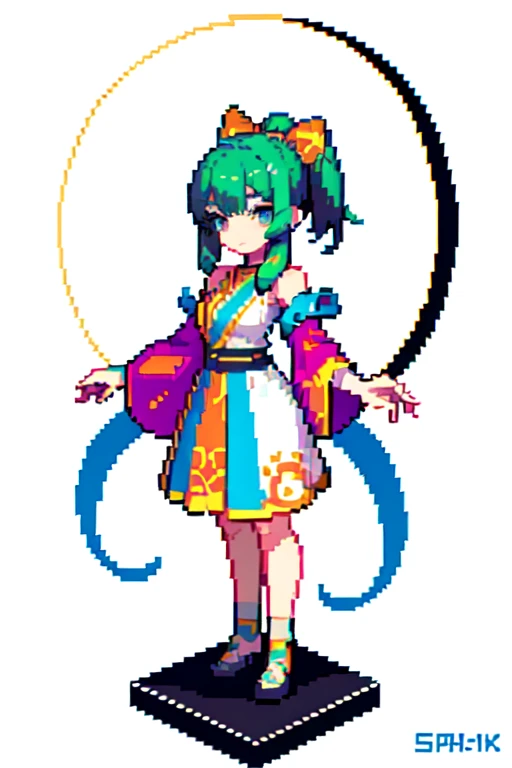 (masterpiece, top quality, best quality), pixel,pixel art,1girl,full body, 剣を構える,
 