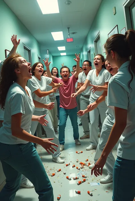 Crazy people at the health center, rivotril, nurses 