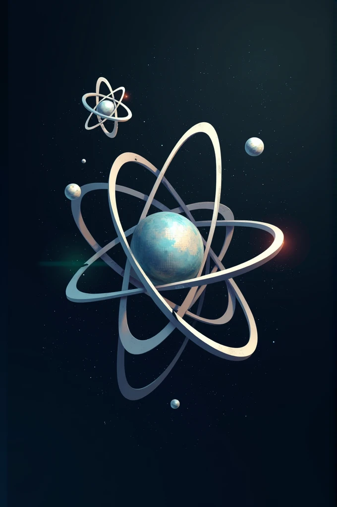 Atoms representing the universe 