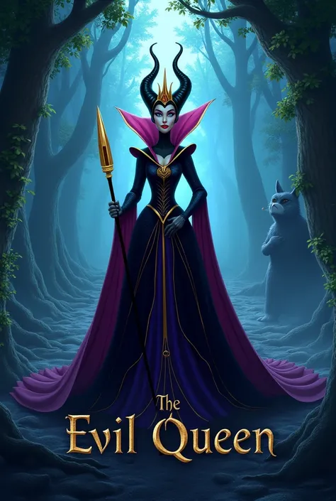 Generate a movie poster and its called The Evil Queen and it tells how the Evil Queen (From Snow White) becomes evil and its Disney And to see the title of movie