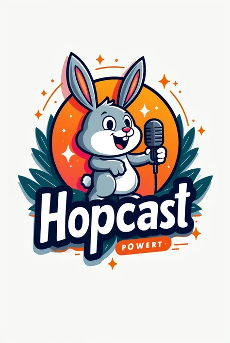 Create a photo of logos for a podcast called hopcast