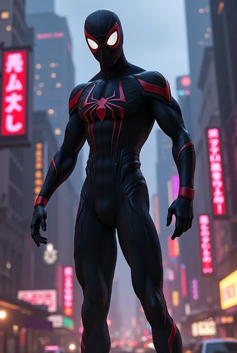 Spider-Man Miles Morales in black suit 