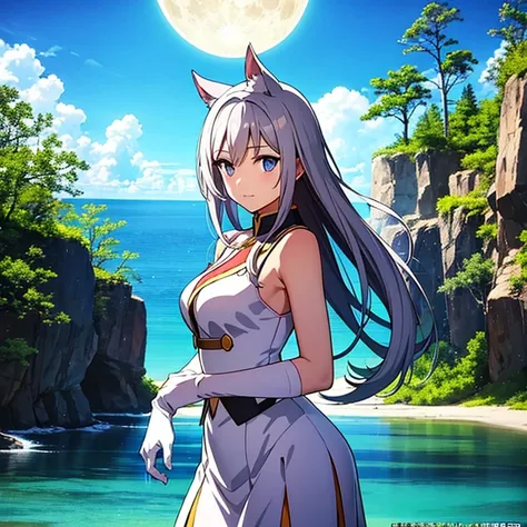 Anime girl walking near a cliff, Beautiful fantasy anime, high detailed Official Art, Silver-haired god, Shadowverse Style, Anime Goddess, Nightcore, Detailed Key Anime Art, Official Art, Masterpiece Goddess of Beauty, Anime fantasy illustration, Detailed ...